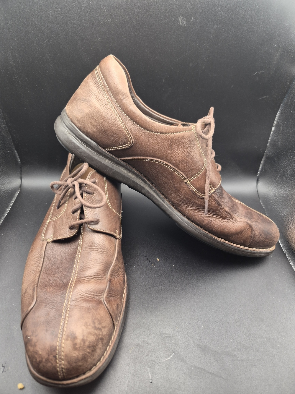 Johnston & Murphy Brown Leather Casual Lace-Up Oxfords